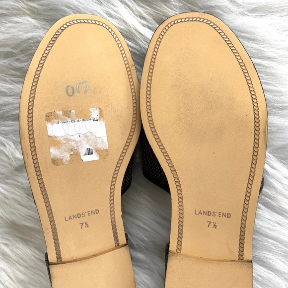 Lands' End Canvas d'Orsay Open Toe Slide Sandals - Picture 9 of 11